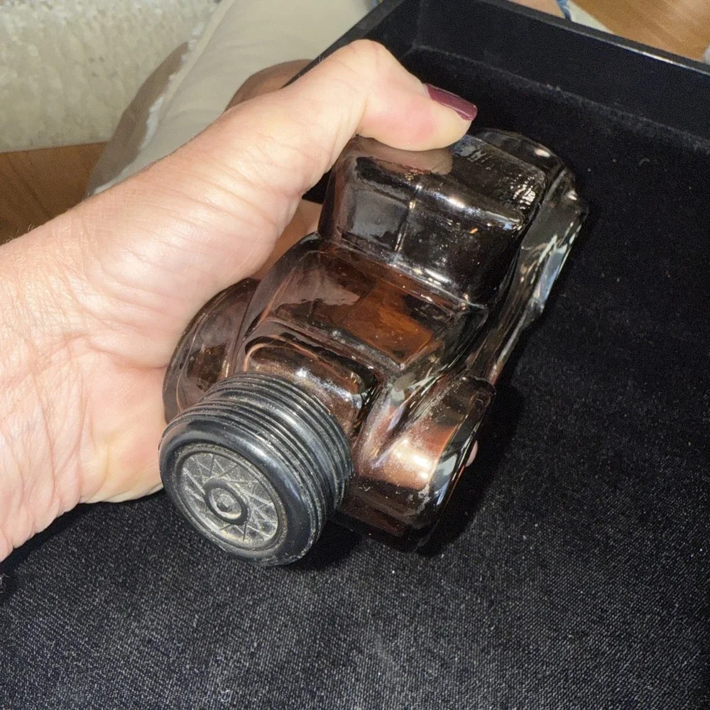 1978 Avon Sterling Six Deep Woods Aftershave Car Bottle‎ Silver Empty 4884